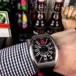 Perfect Copy Franck Muller Geneve Vanguard V45 SS Case Black Face Automatic Men's Watch